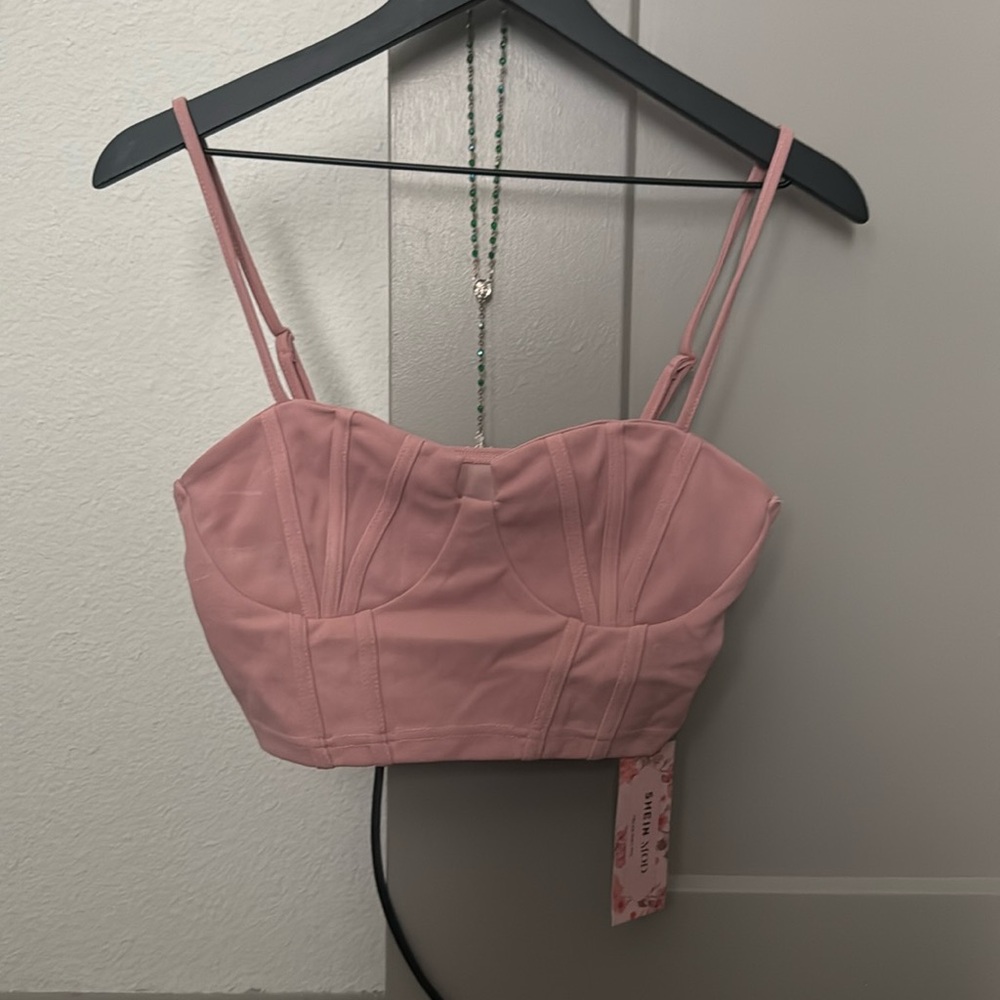 Pink crop top